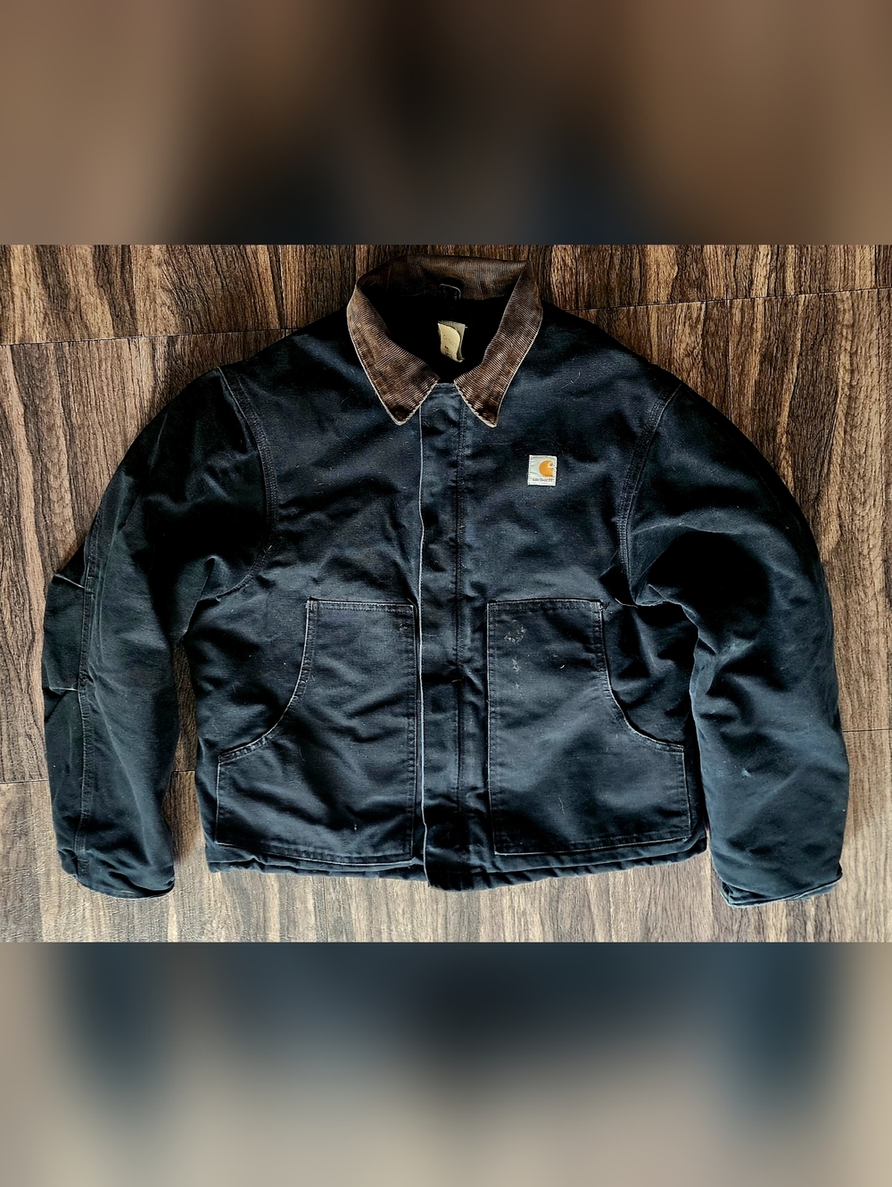 Vintage Carhartt Jacket J02 Arctic Quilt Lined Full Zip Workwear Size Large*